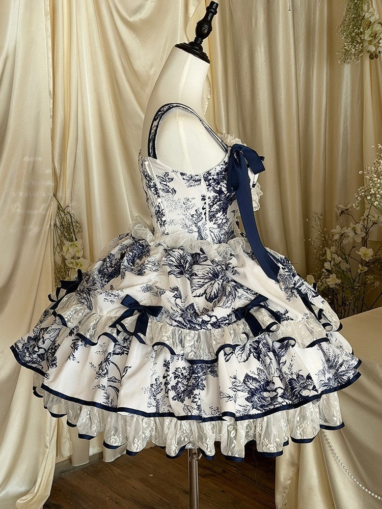 Dream in Porcelain Blue & White Porcelain Dress