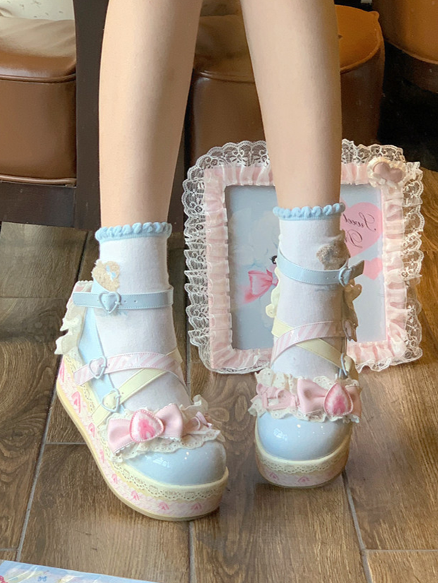Strawberry Limited Lolita Cute Platform Shoes