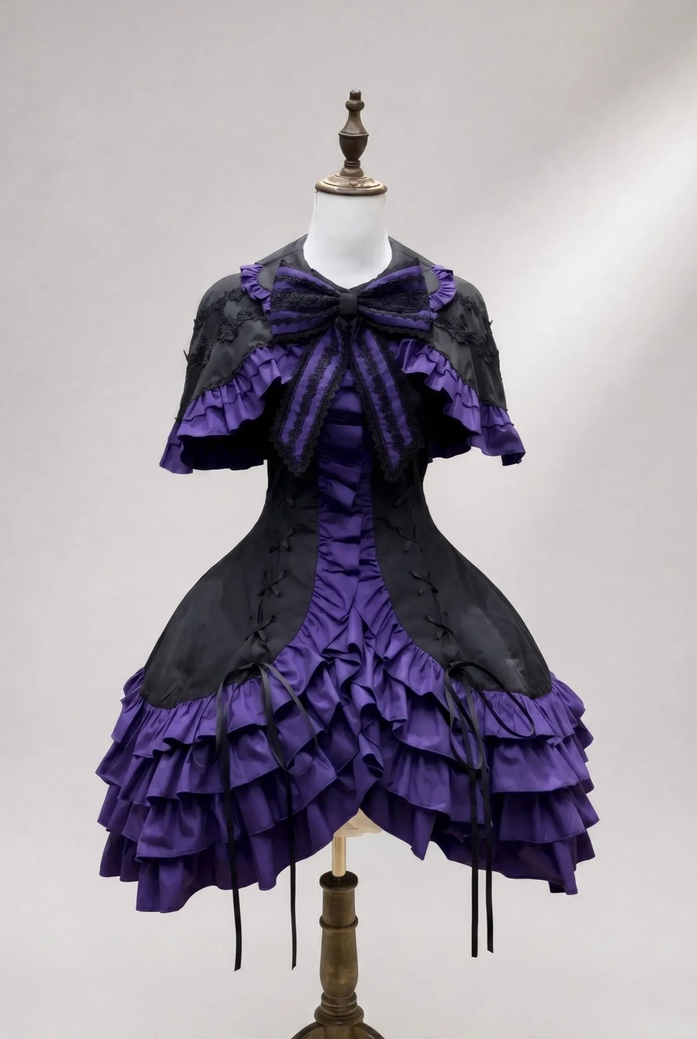 Dark Gothic Doll Twin Stars Lolita Purple OP Dress