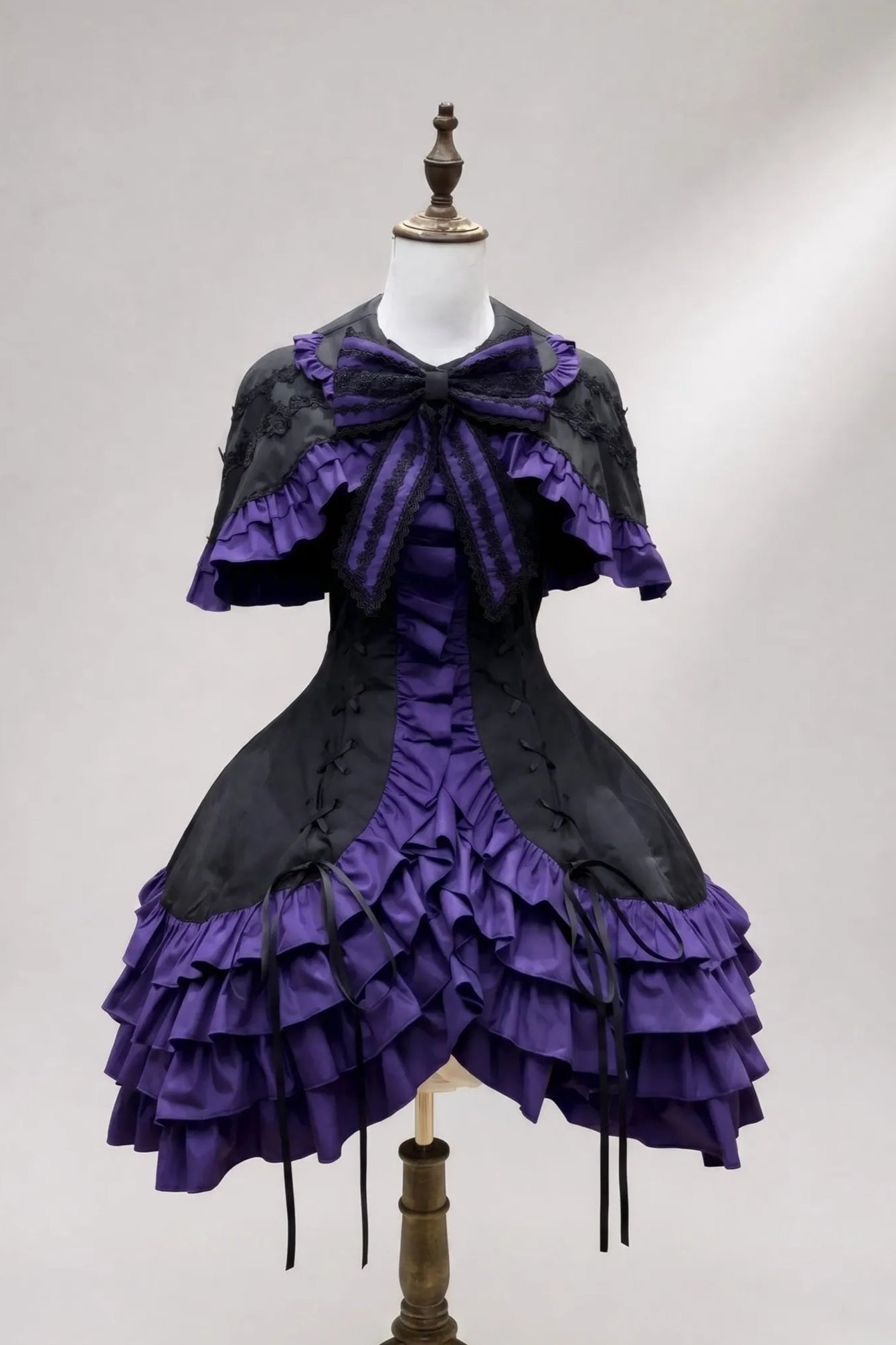 Dark Gothic Doll Twin Stars Lolita Purple OP Dress