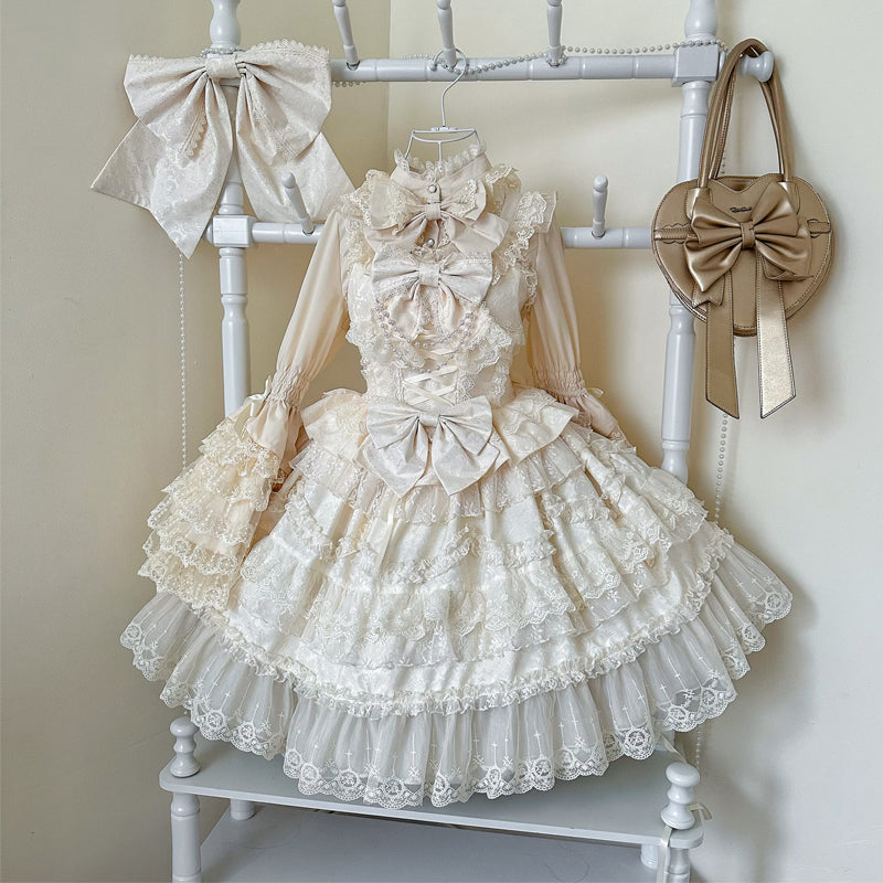 Lolita Sweet Vintage Lace JSK Dress LS1006