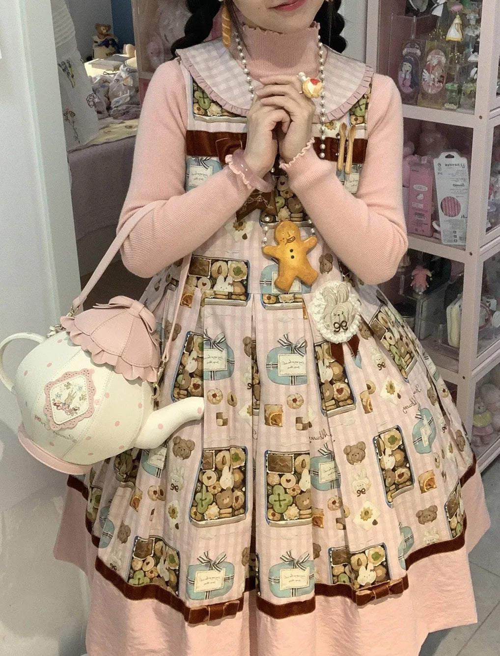 Cookie Box Lolita JSK SK Vest Blouse and Accessories Set