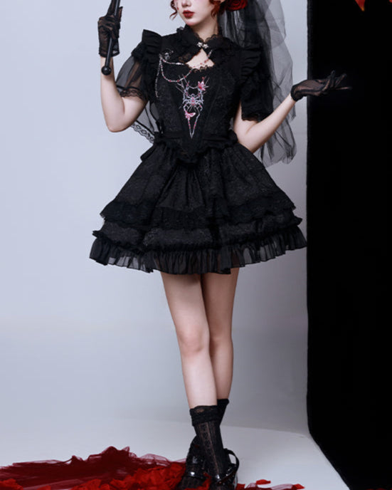 Lolita Punk Spider Dark Style Dress LG1055