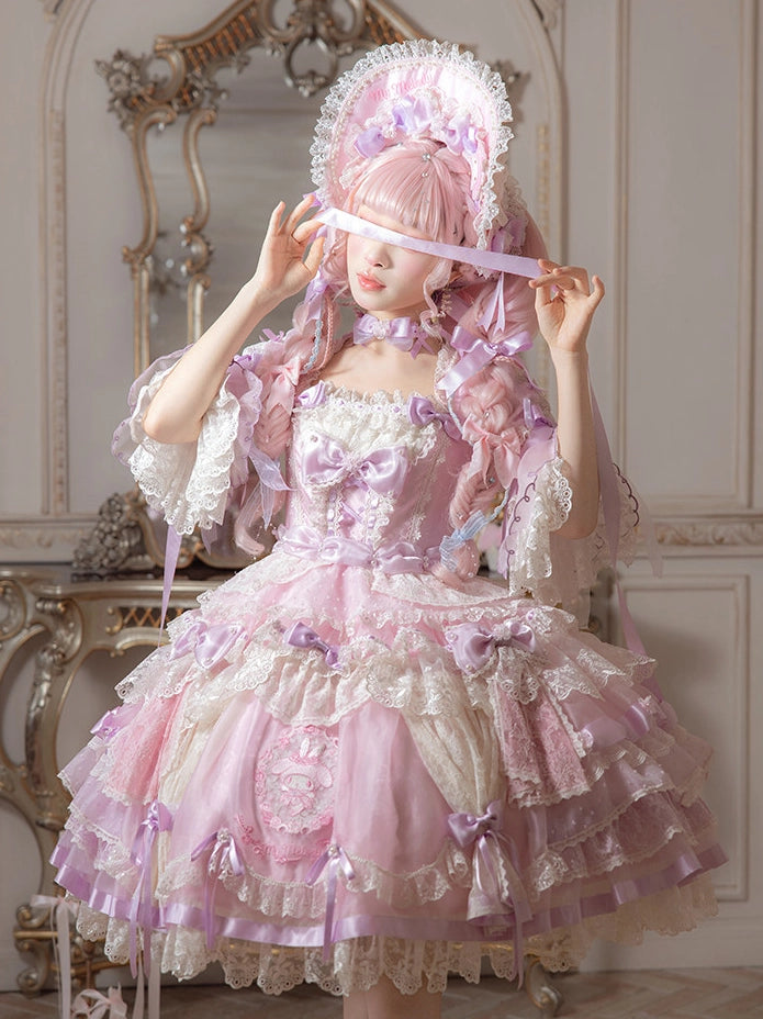 Sanrio Collaboration Series My Melody Dancing Lolita Curtain OP Dress