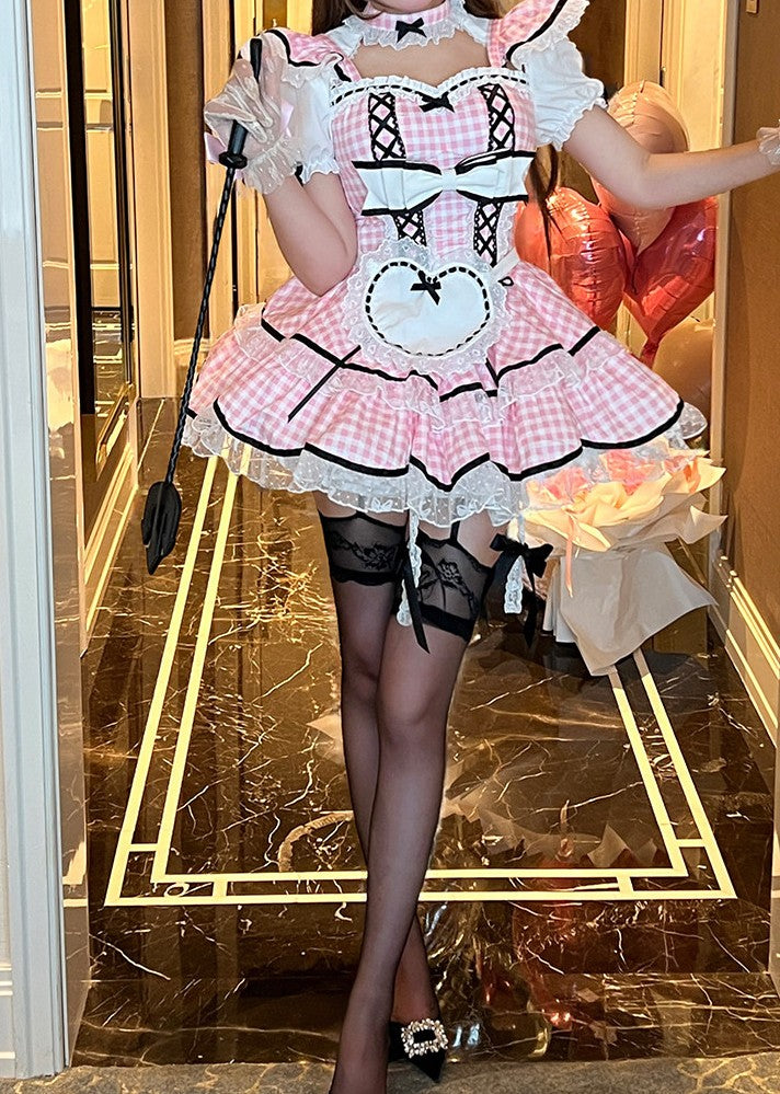Maiden Plaid Sweet Birthday Dress