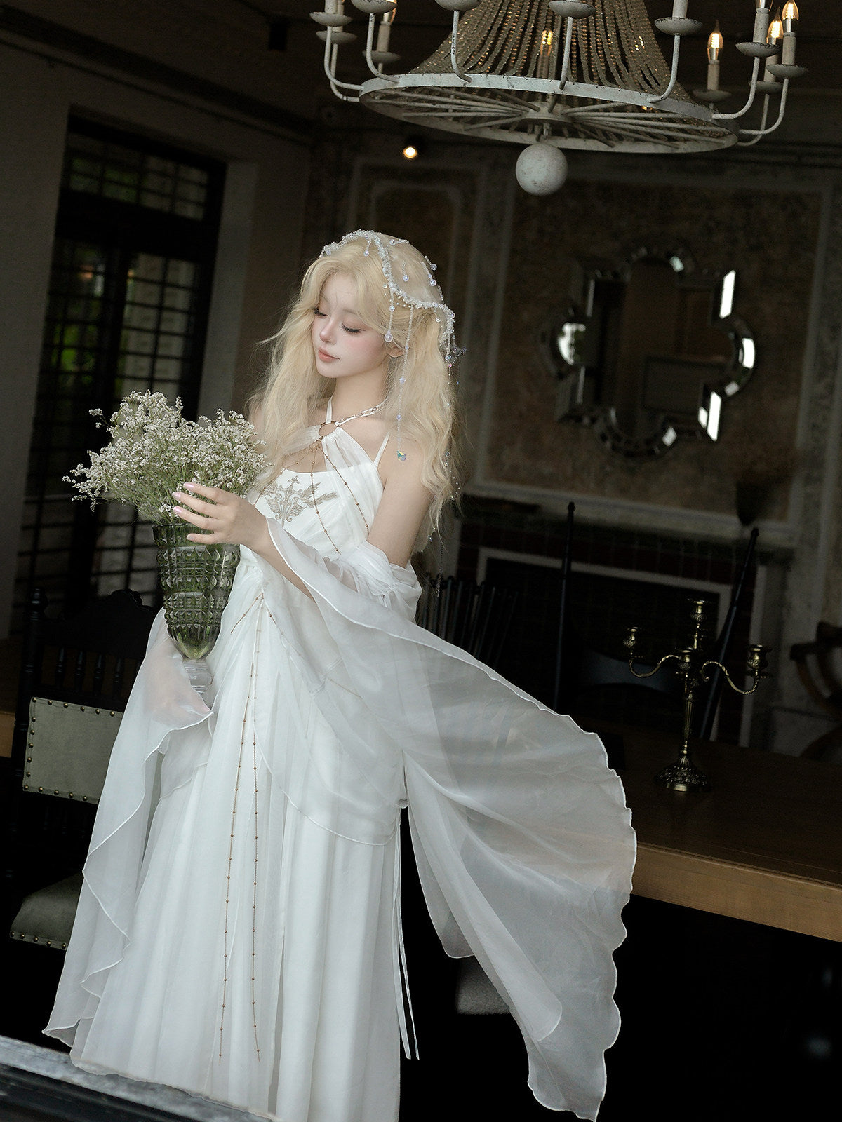 Leto's Oath Classic Lolita Empire Waist Dress Set