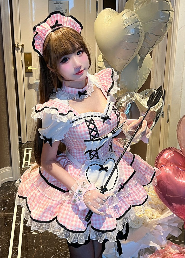 Maiden Plaid Sweet Birthday Dress