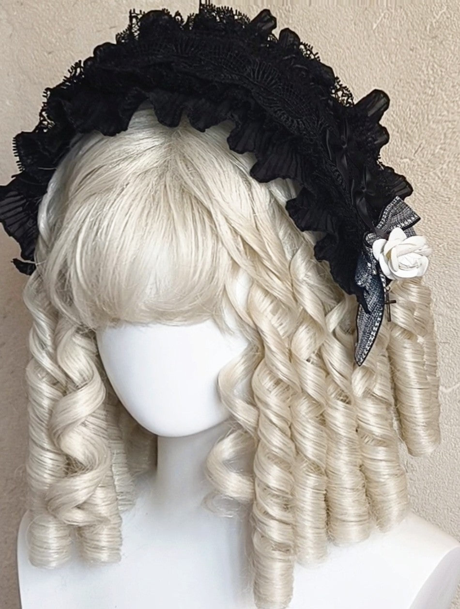 Lolita Short Sparkly Roman Curl Wig