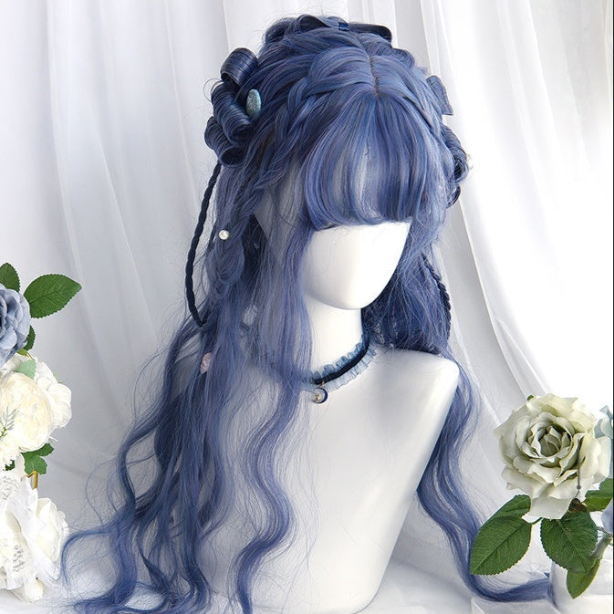 Long Wavy Ash Purple Wig LE7021
