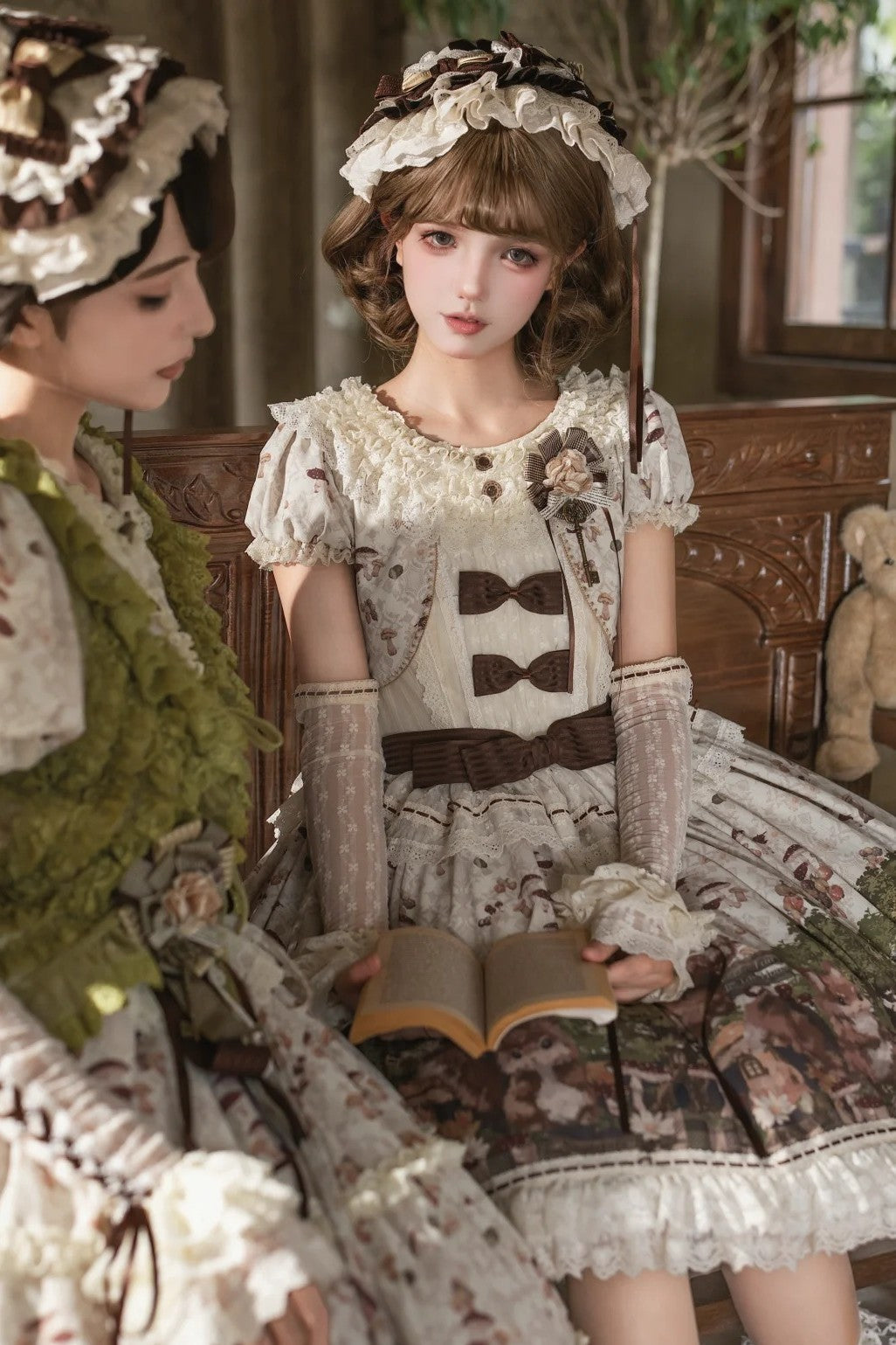 Magic Telegram Squirrel Fairytale Cottage Lolita Short OP