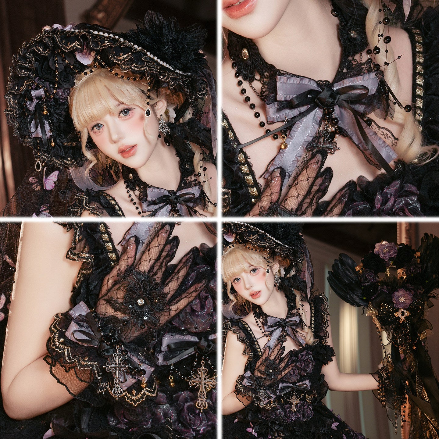 Moonlit Butterfly Dance Gothic Lolita Accessories