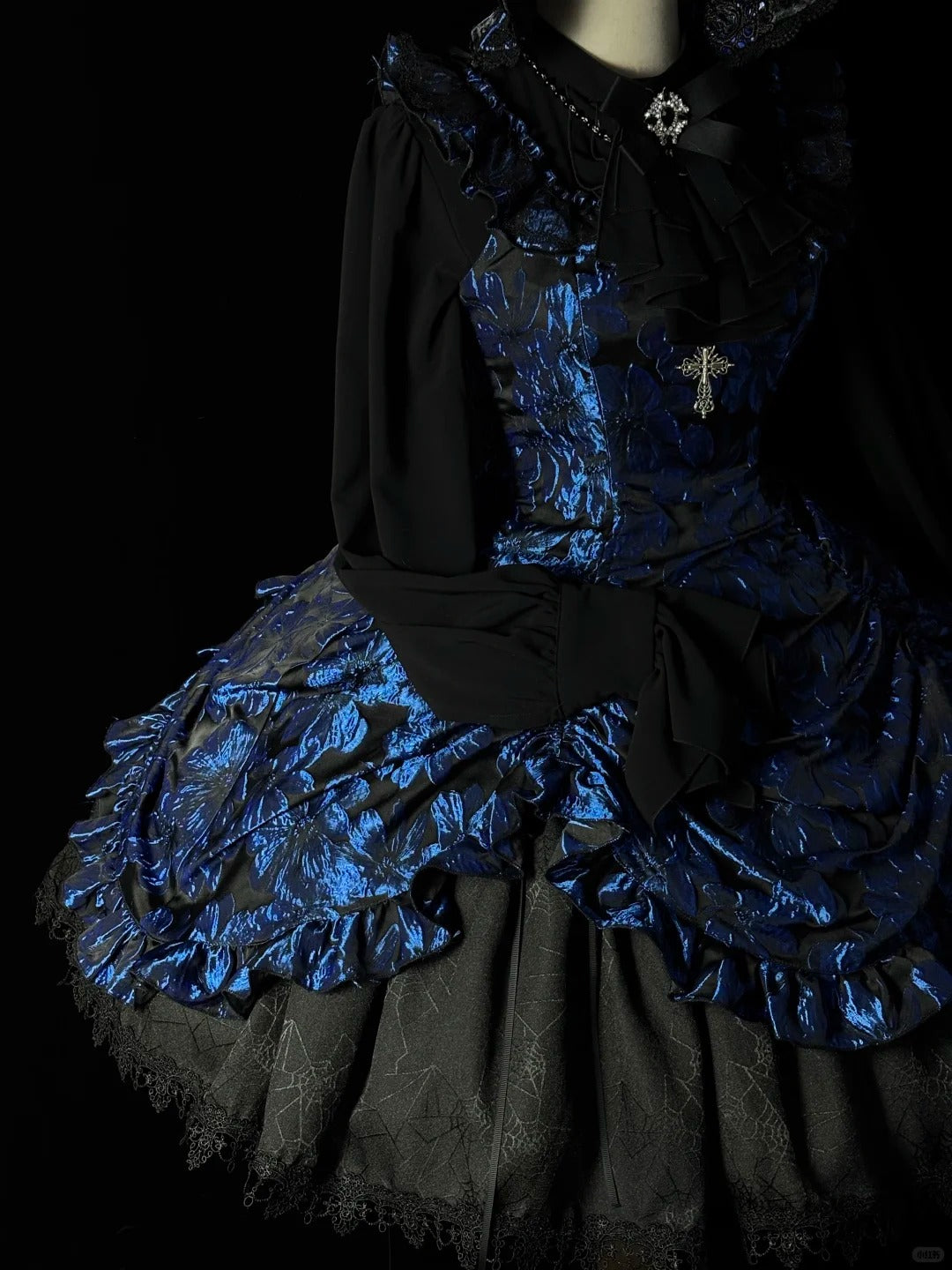 Nocturnal Lily Gothic Polka‑dot Lolita JSK