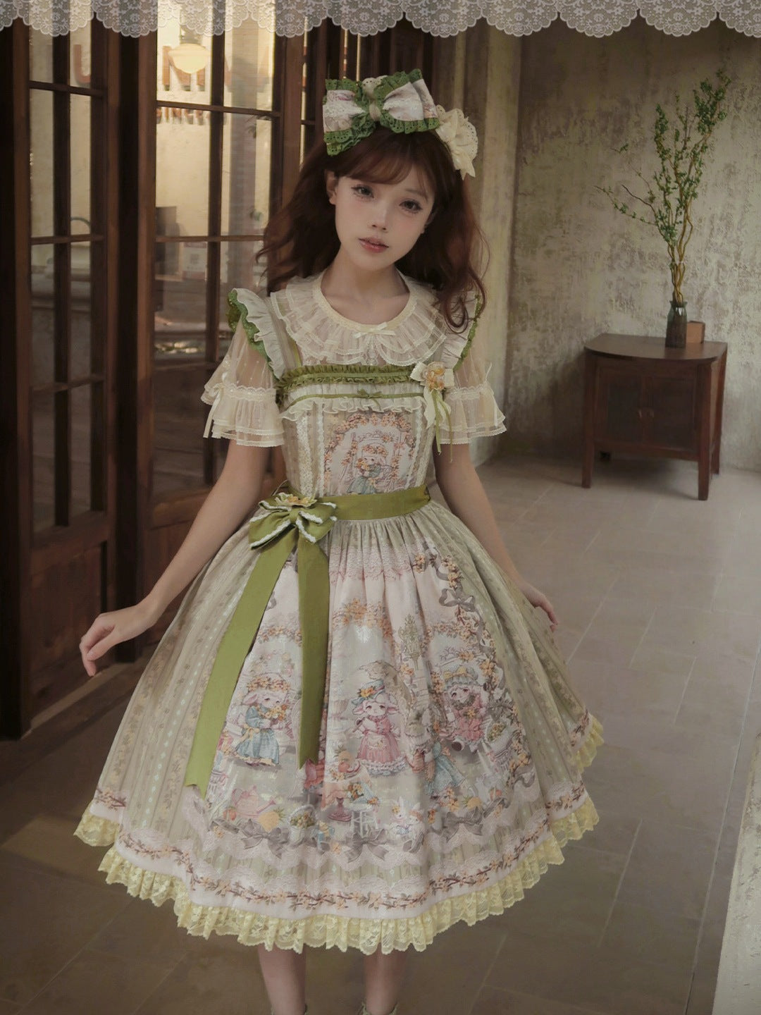 Spring Sheep Pastoral Lolita Printed JSK Dress