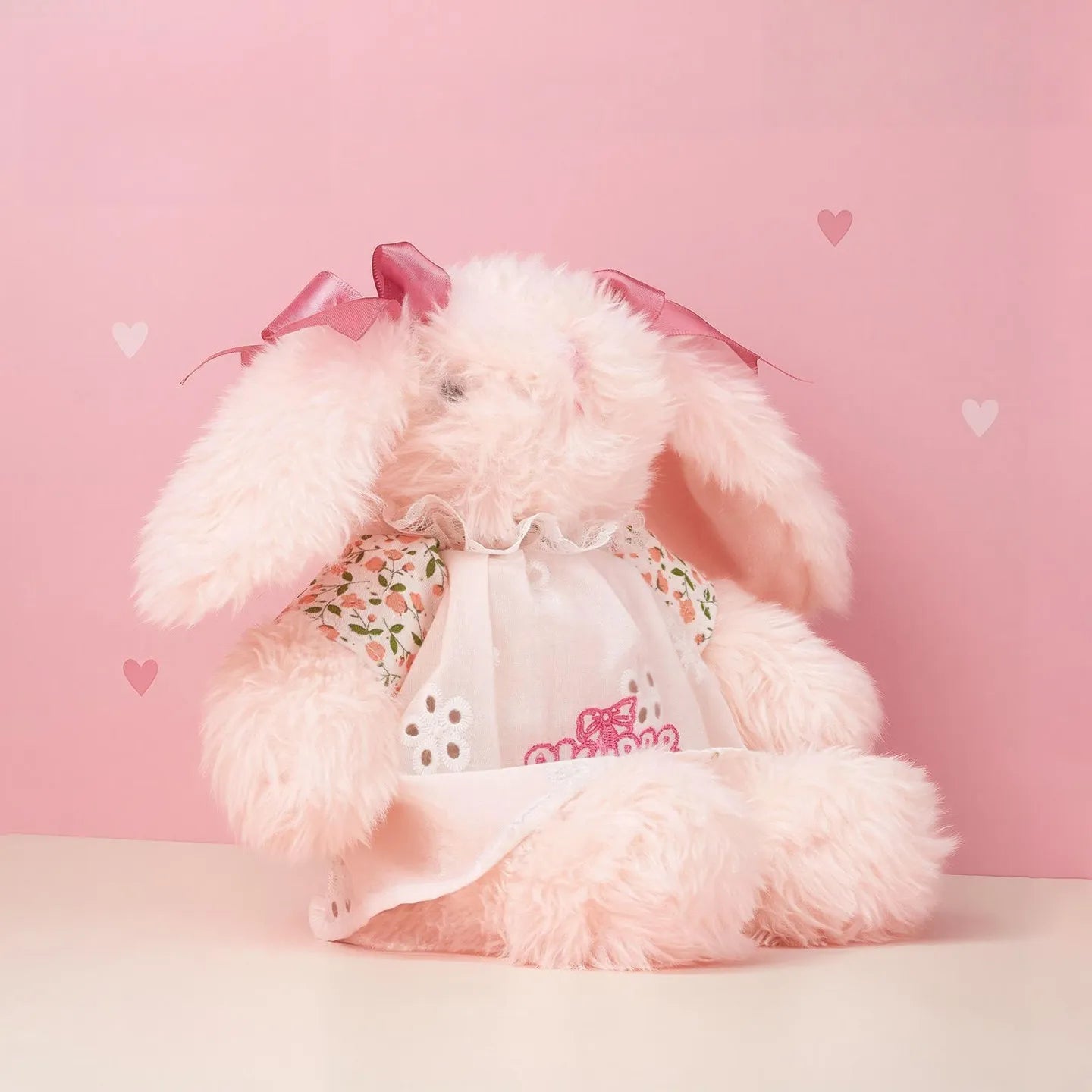 Fluffy Bunny Lolita Plush Lop-Ear Rabbit Doll/Charm