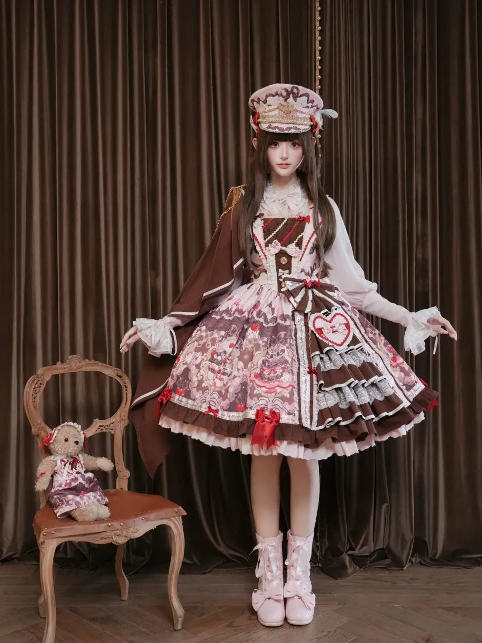 Royal Princess Chocolate Sweet Military Lolita JSK