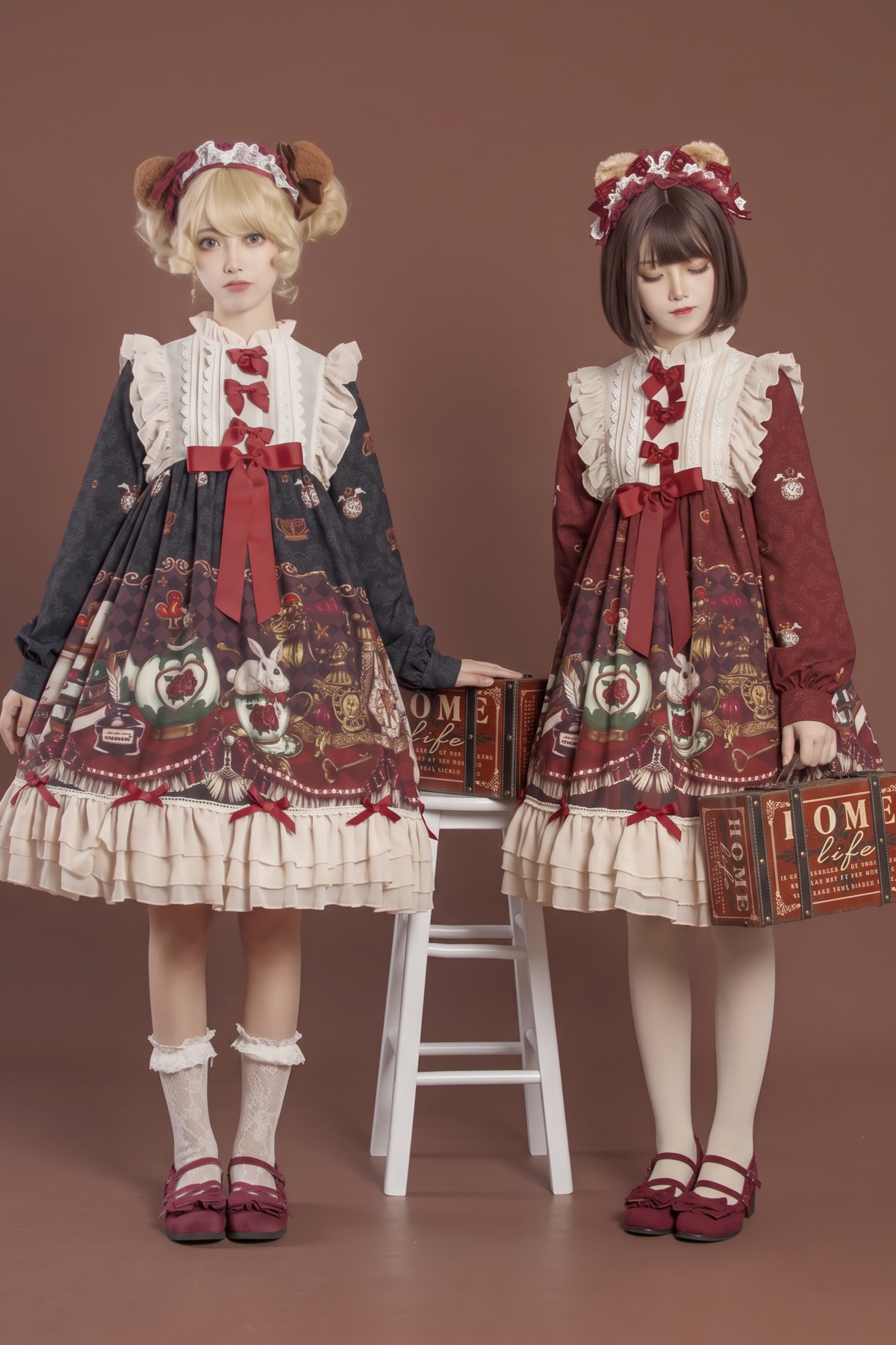 Crown Bear Lolita Original Cute Fairy Long OP Dress