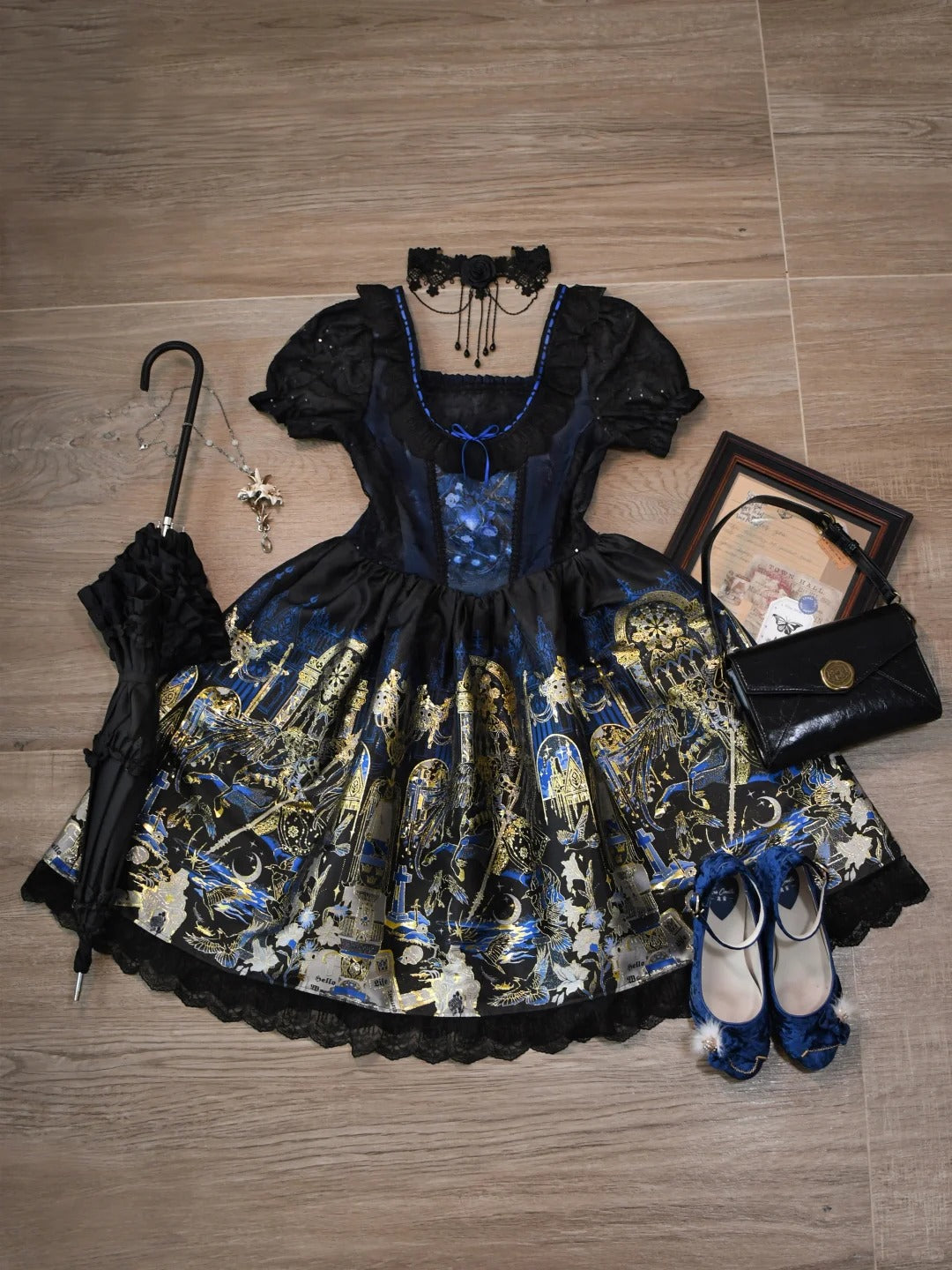 Tale of the Raven Goddess Original Gothic Lolita JSK/OP Dress
