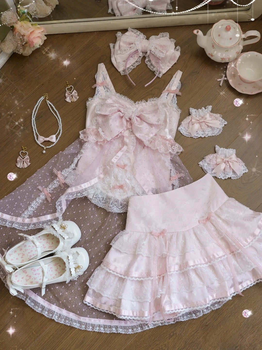 Princess Hot Girl Hime Style Cami & Skort Set