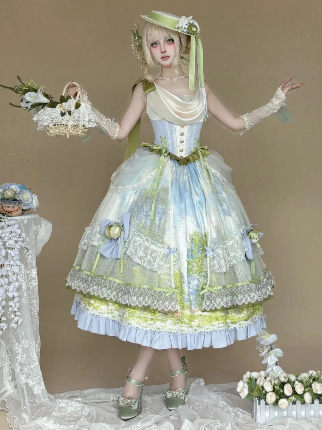 Giverny Spring Day Elegant Fairy Lolita JSK