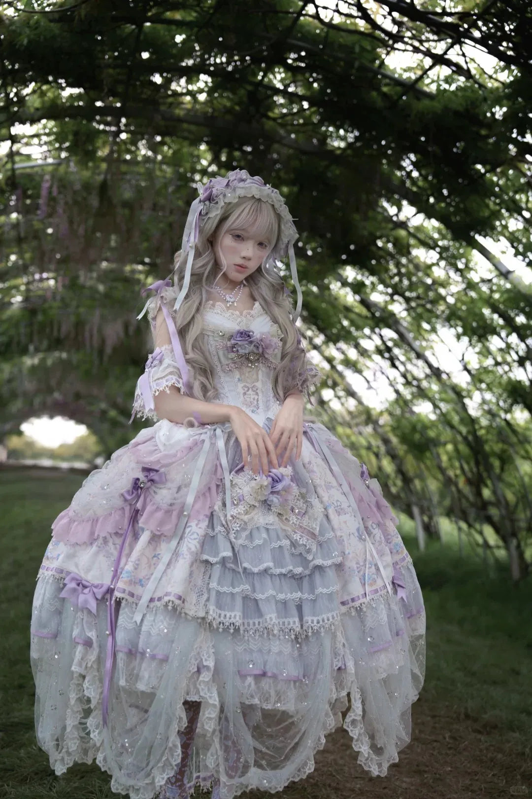 Elegant Floral Bridal Gorgeous Hanayome Style Lolita Dress