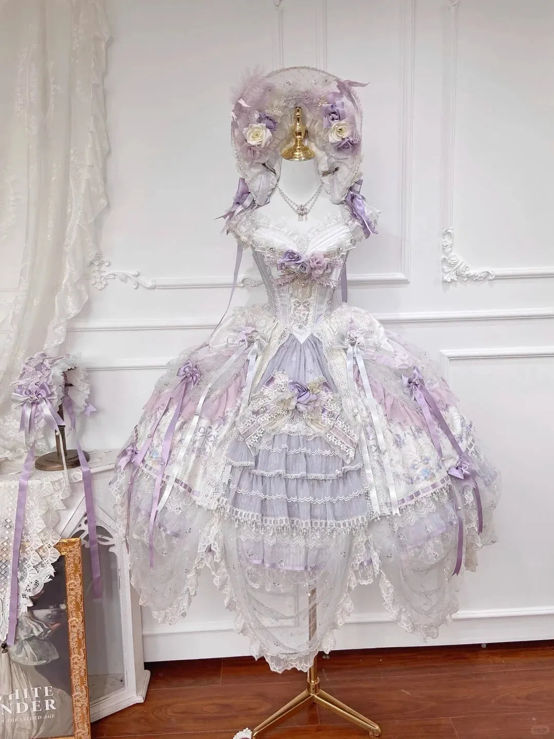 Elegant Floral Bridal Gorgeous Hanayome Style Lolita Dress
