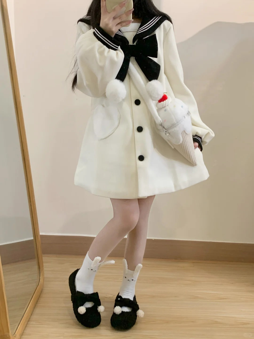 Melting Ice Cream Plush Crossbody Bag