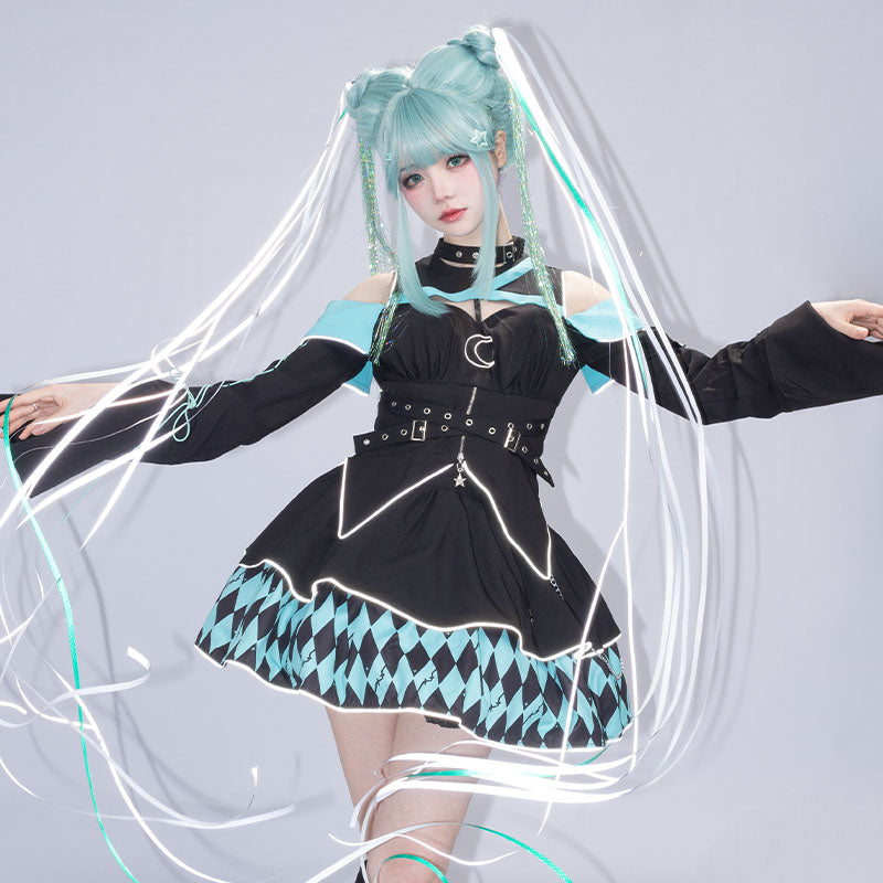 Lolita Reflective Goth Magical Girl Deluxe Full Set LG1056