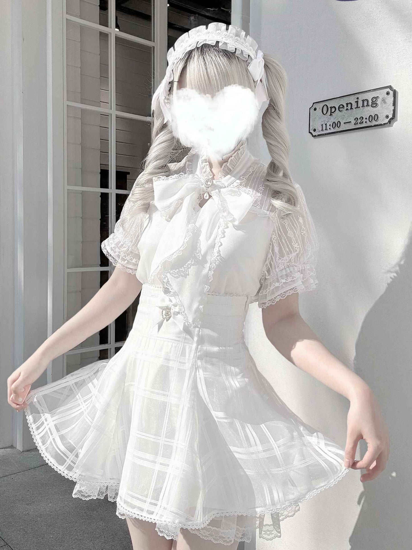 Lolita Sweet Ryousangata Plaid Skirt LR1001