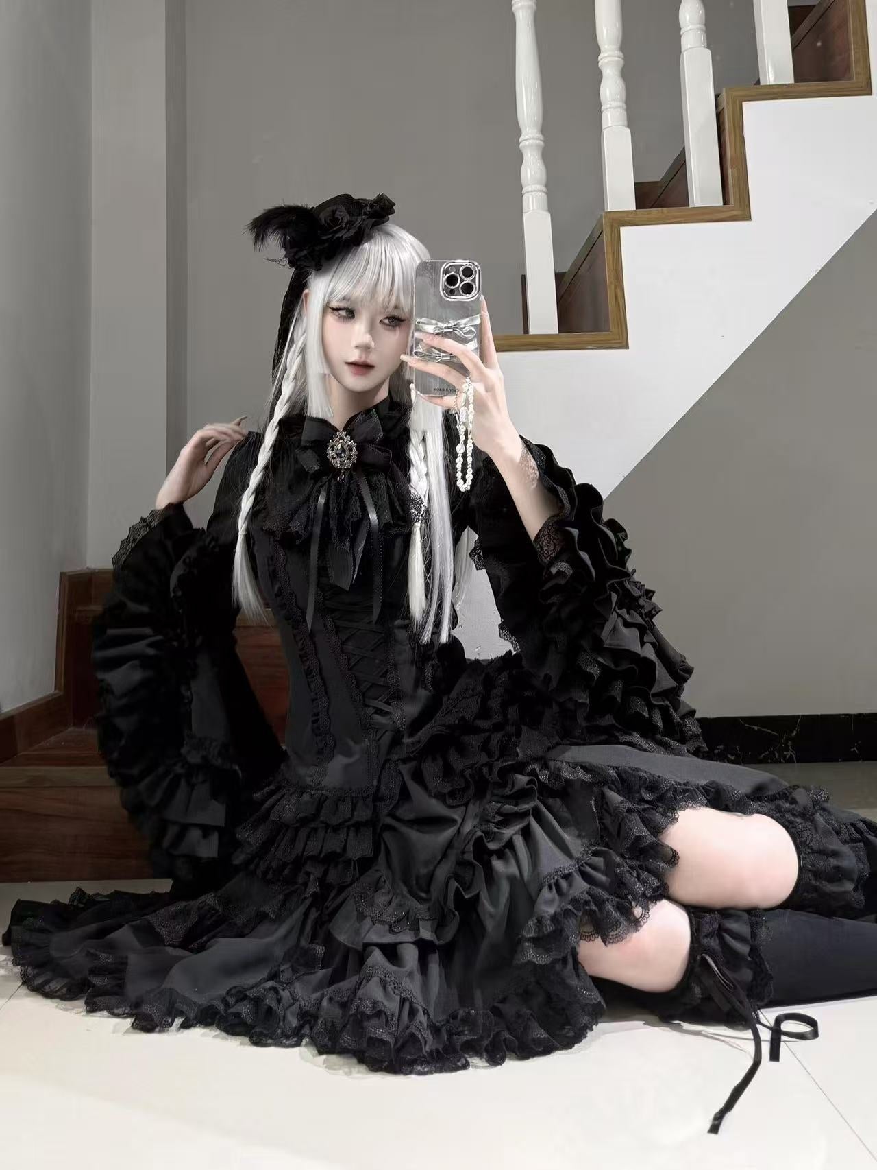Phoenix Gothic Lolita Blouse & SK Dress Set
