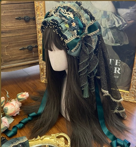 Candle Dragon Spirit Lolita Fantasy Green JSK Dress Set