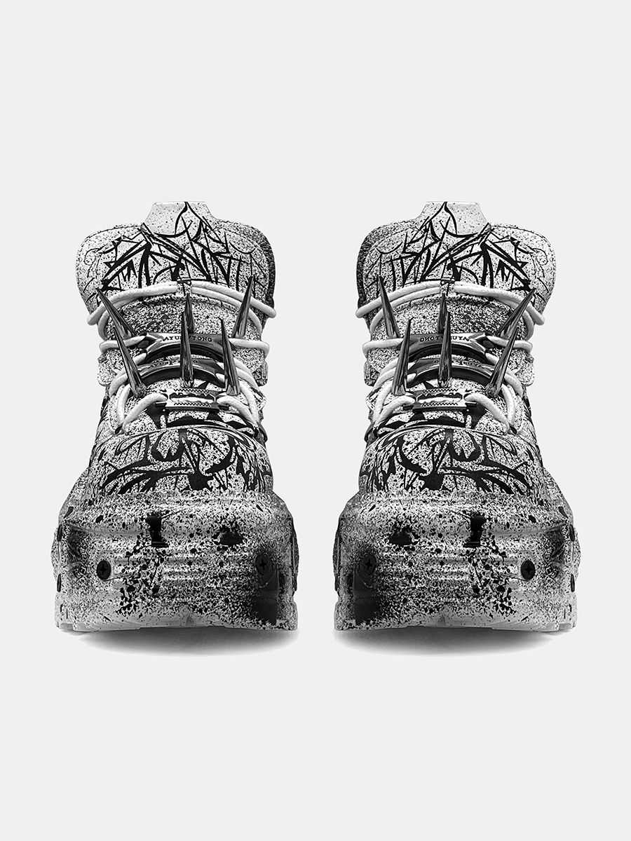 Y2K Gray Platform Shoes LE5009