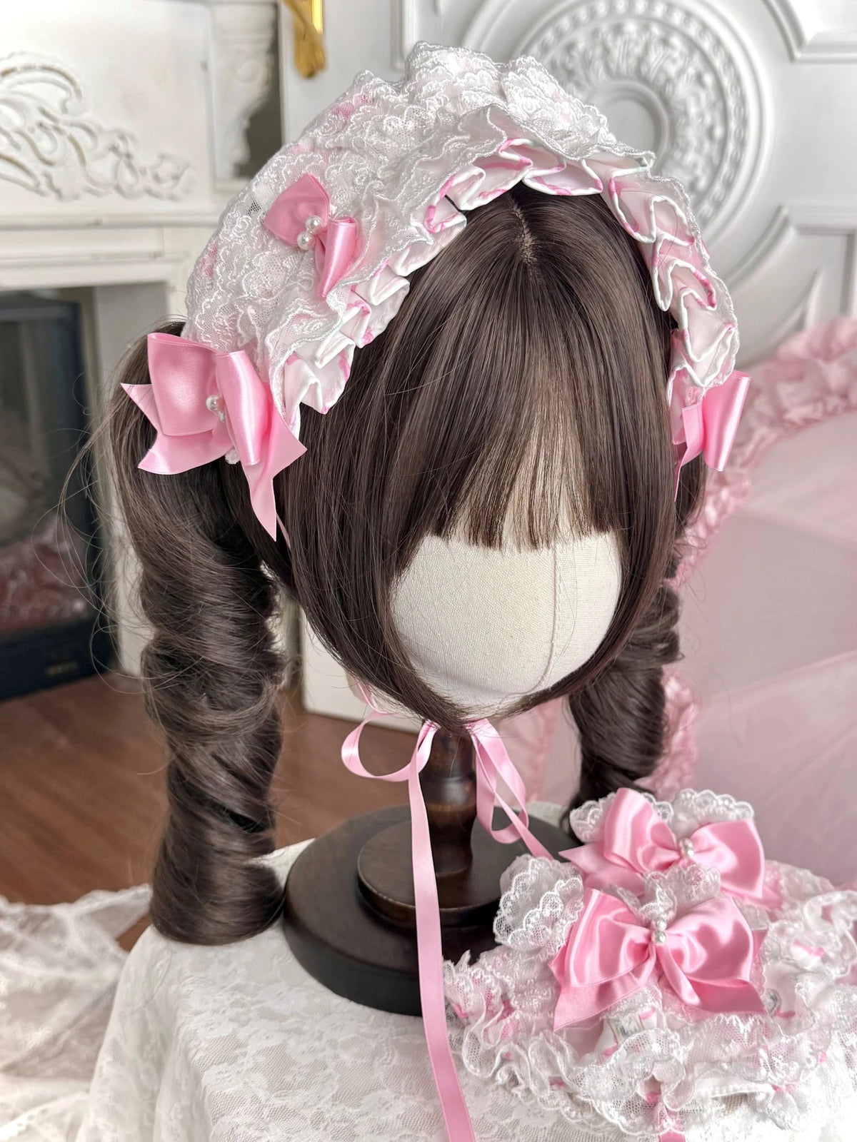 2026 Summer Rose Lattice Lolita Accessories Set - LolitaEra