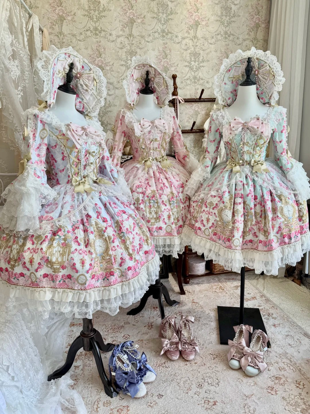 Rose Garden Prelude Sweet Lolita Long Sleeve OP Dress