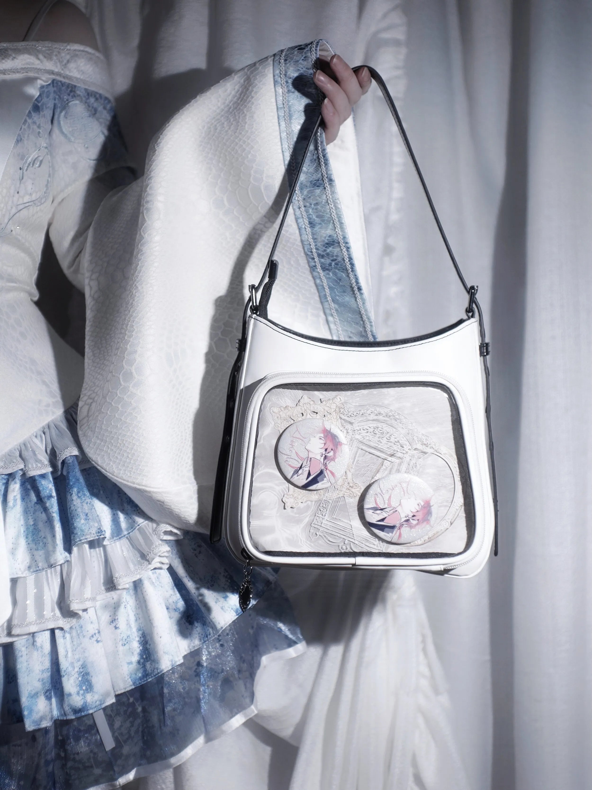 Snake Bone Hell Gothic Mini Ita Underarm Shoulder Bag