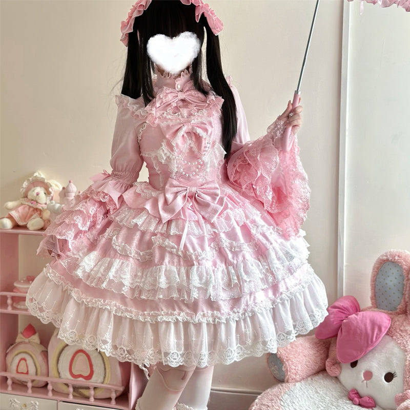 Lolita Sweet Vintage Lace JSK Dress LS1006