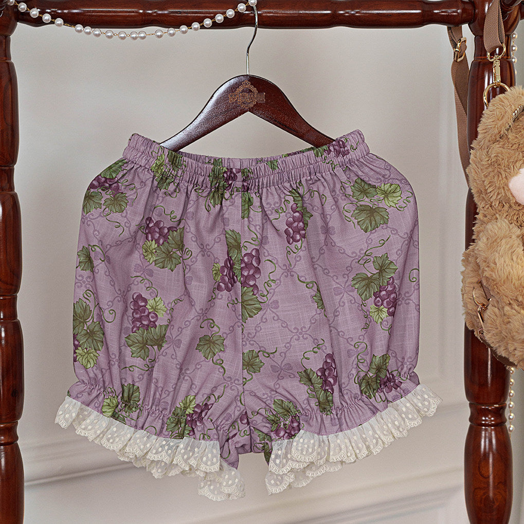 Purple Grape Manor Lolita Original Pastoral Style OP Dress