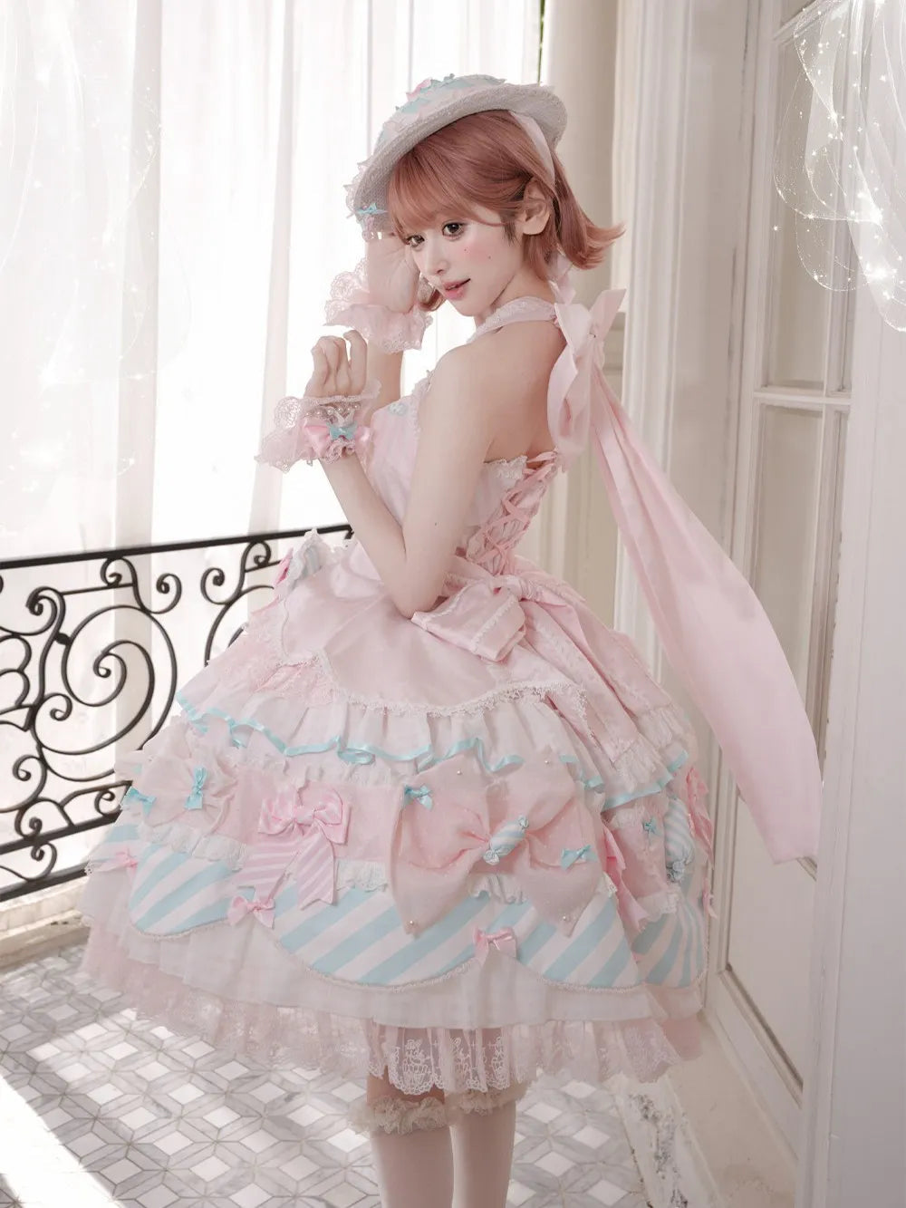 Candy Room Sweet Cake Lolita JSK Pink Blue Pastel
