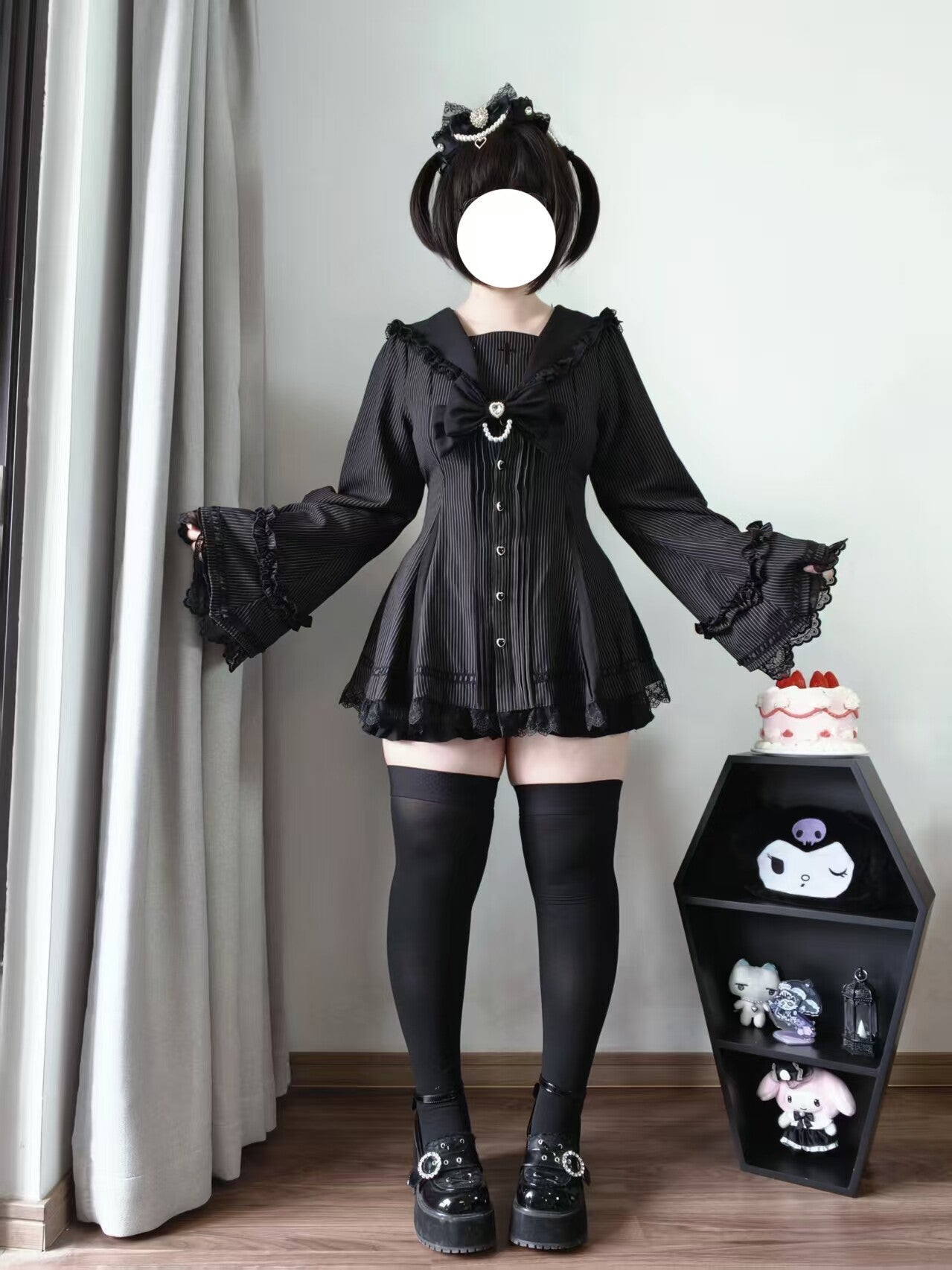Night Prayer Hime Sleeve Lace Coordinate Outfit Set
