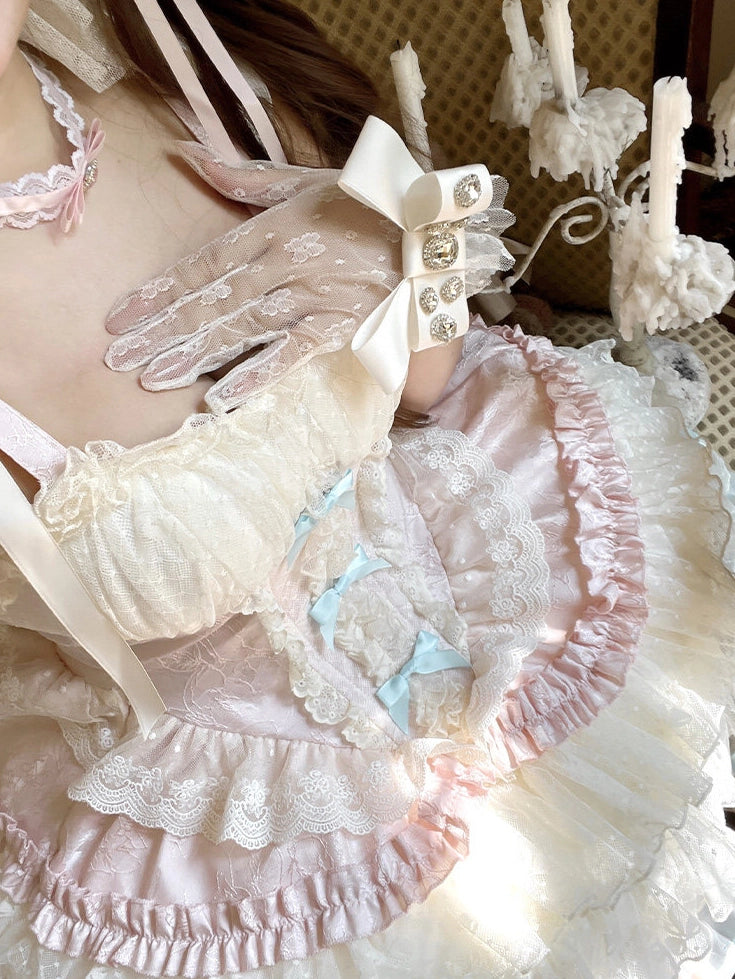 Sweet Dream Peach Angel Girl Dreamy Ballet Gown Dress