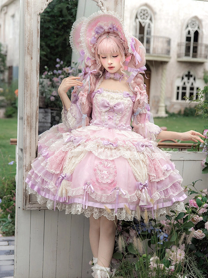 Sanrio Collaboration Series My Melody Dancing Lolita Curtain OP Dress