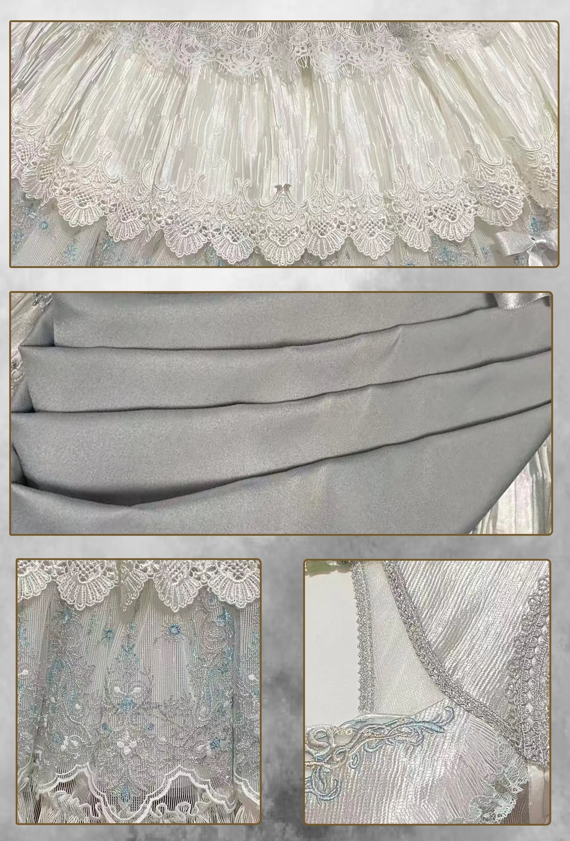 Candle Dragon Spirit Lolita Fantasy White JSK Dress Set