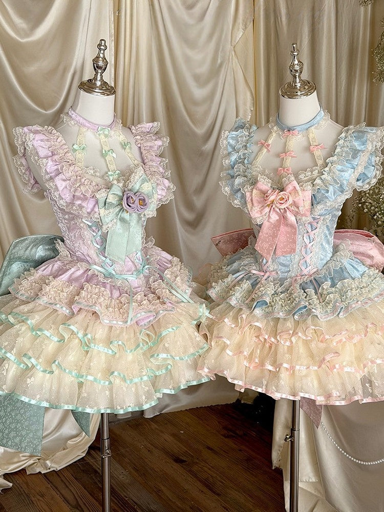 Cupid's Floral Whisper Fairycore Dress