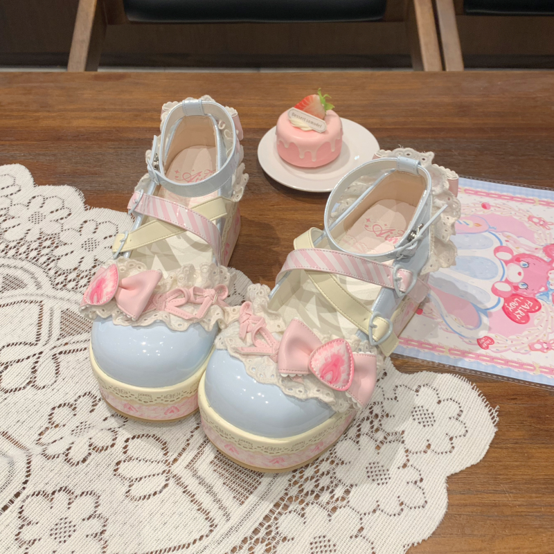Strawberry Limited Lolita Cute Platform Shoes