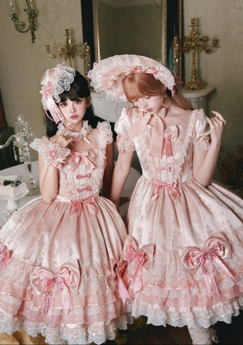 Satin Rose Sweet Lolita OP JSK Dress