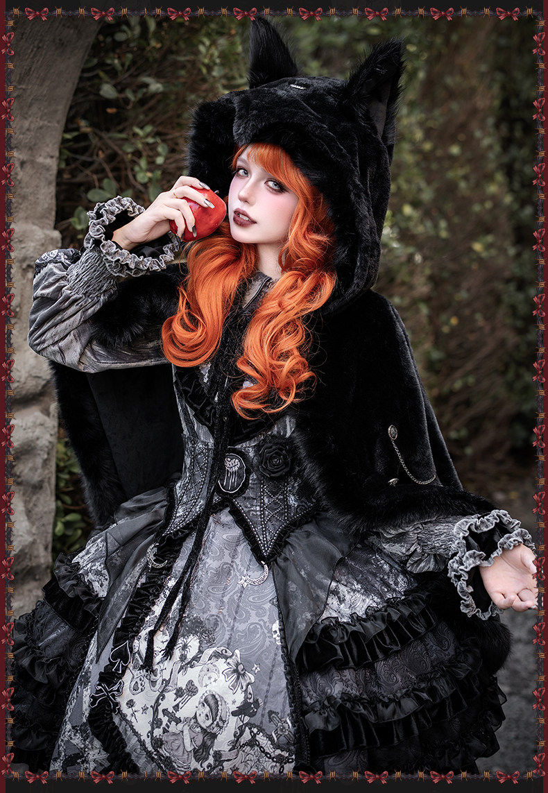 Werewolf Game Dark Gothic Fairy Tale Lolita Blouse & SK Skirt Set