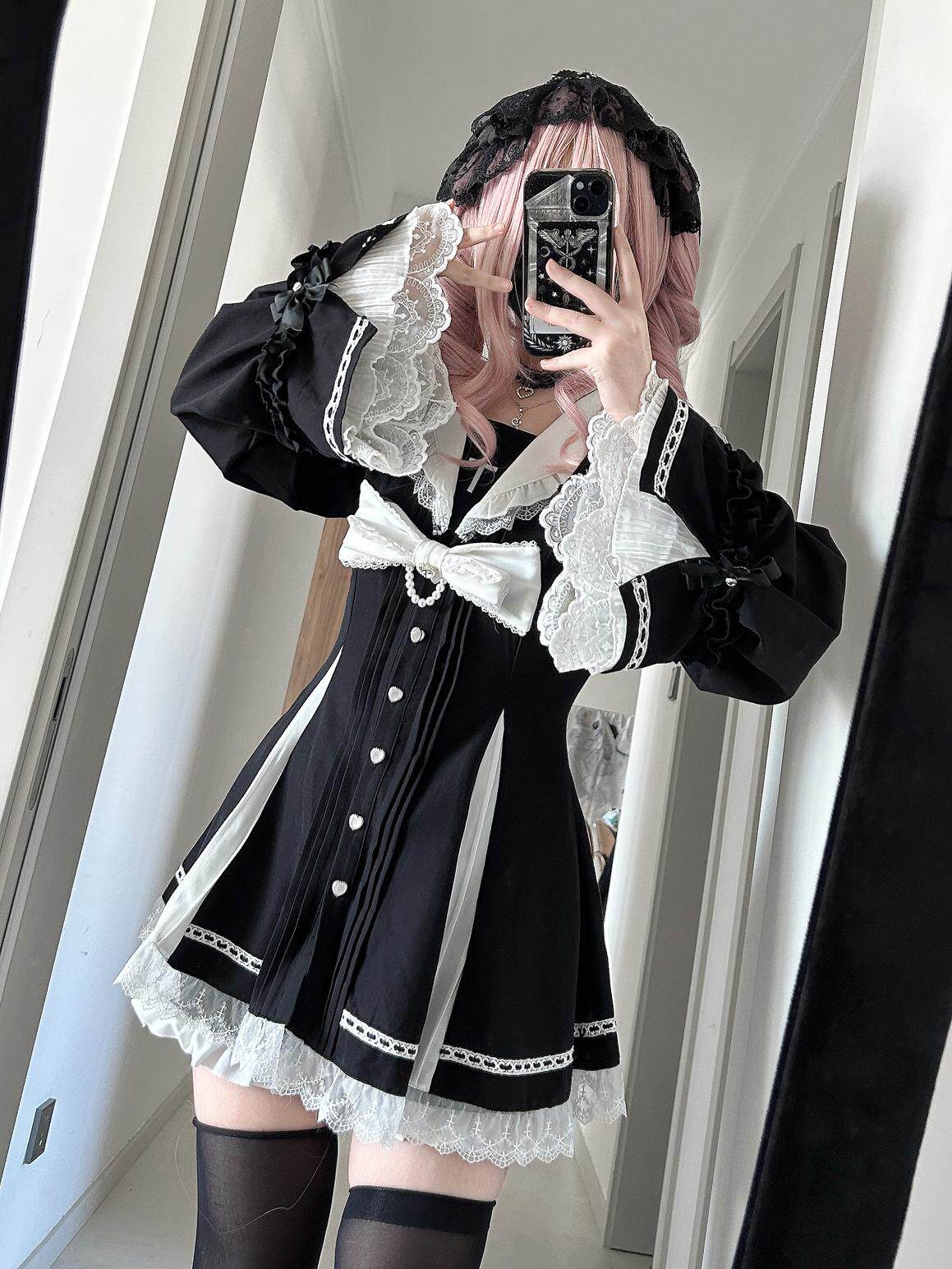 Night Prayer Hime Sleeve Lace Coordinate Outfit Set