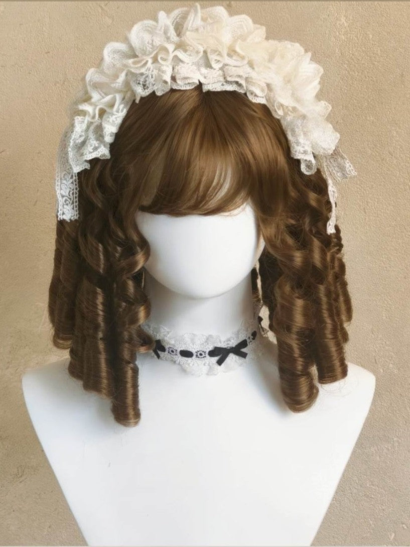 Lolita Short Sparkly Roman Curl Wig