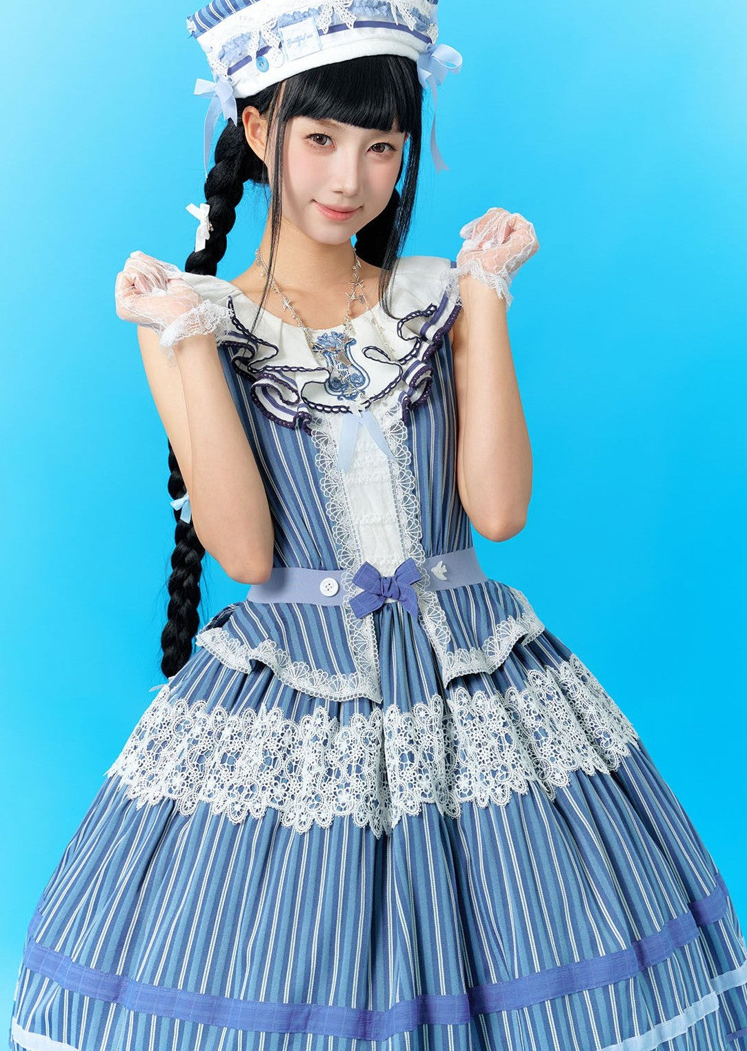 Voyage Apollo Original Sweet Lolita Striped OP/JSK Dress