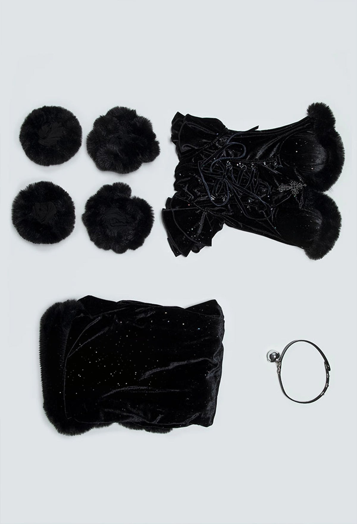 Witch Banquet Series Black Purple Velvet Cape Cosplay Costume