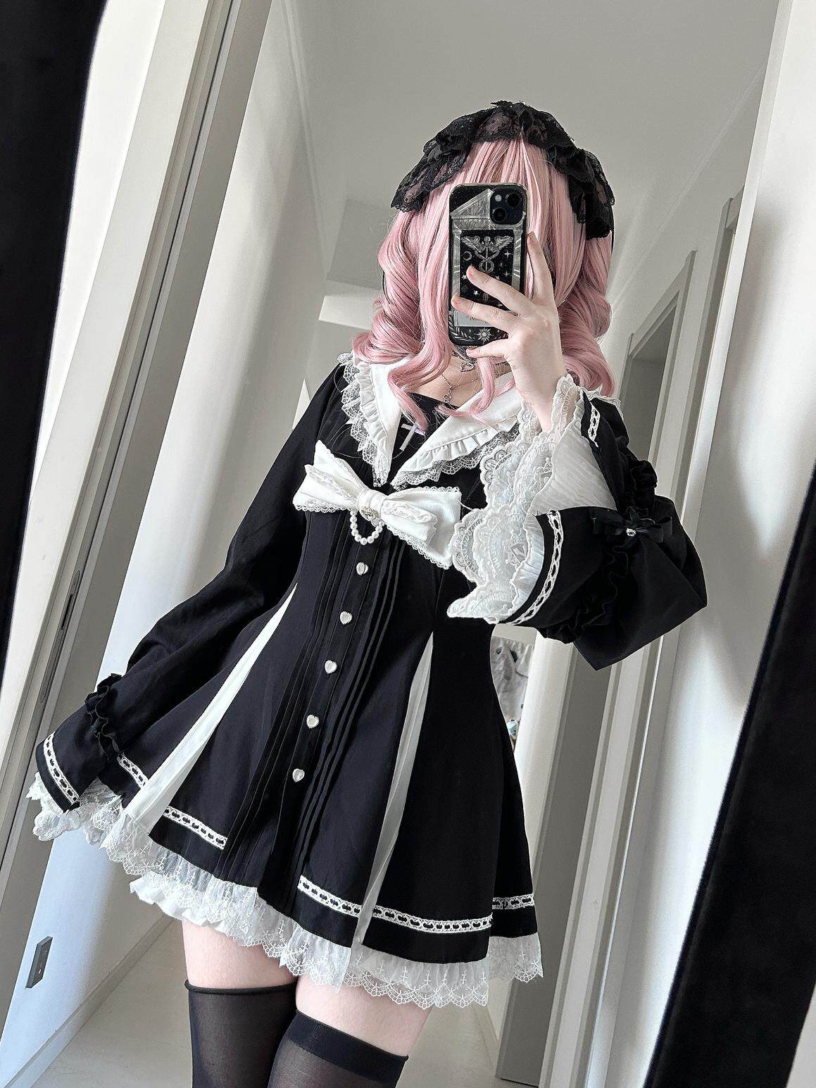 Night Prayer Hime Sleeve Lace Coordinate Outfit Set